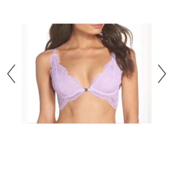Free People NWT You’re So Great Lace Underwire Bra Lilac - Picture 4 of 11
